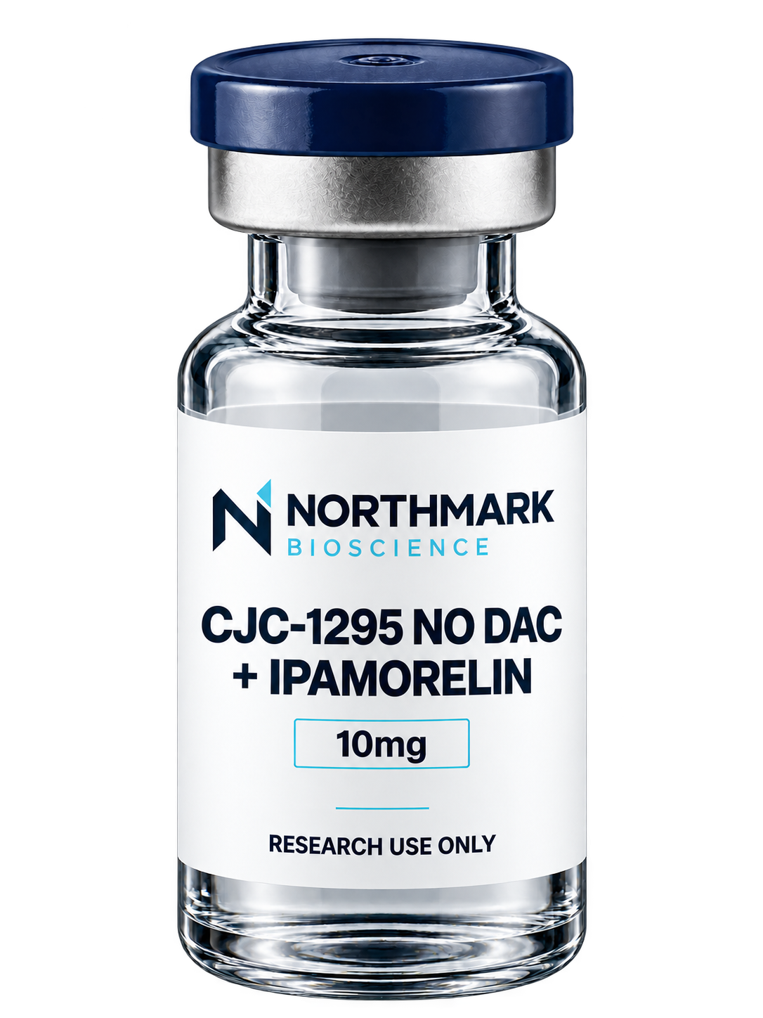 CJC-1295 No DAC + Ipamorelin 10mg 10mg research material vial